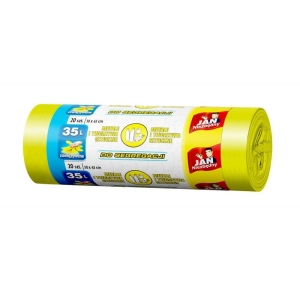 Worki na śmieci JAN NIEZBĘDNY do segregacji Easy Pack 35l. 20szt. - żółte