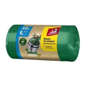 Worki na śmieci JAN NIEZBĘDNY zielony dom Easy Pack 35l. 22szt. - zielone