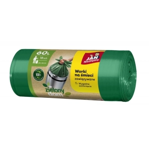 Worki na śmieci JAN NIEZBĘDNY zielony dom Easy Pack 60l. 18szt. - zielone