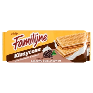 Wafle JUTRZENKA Familijne 180g. - kakaowo śmietankowe