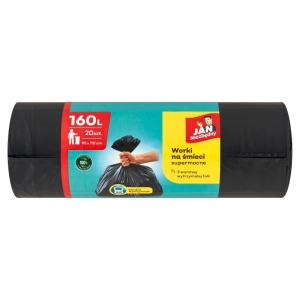 Worki Jan Niezbędny S.Mocne 160l. czarne 20szt.-7634
