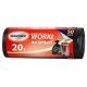 Worki na śmieci GROSIK HDPE 20l 50 szt. - czarne