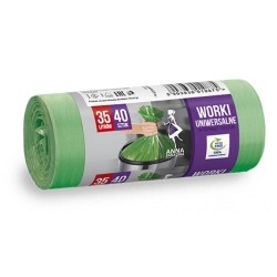 Worki na śmieci ANNA ZARADNA 35 l 40 szt. zielone-671351