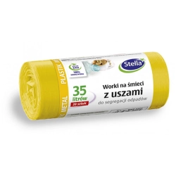 Worki na śmieci STELLA do segregacji metali i plastiku 35 l 20 szt. żółte-671435