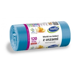 Worki na śmieci STELLA z uszami 120 l 20 szt. niebieskie-671387