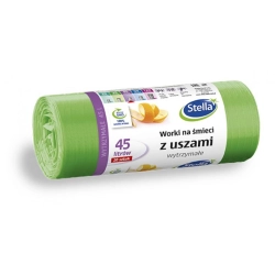 Worki na śmieci STELLA z uszami 45 l 20 szt. zielone-671390