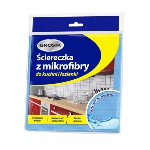Ścierka GROSIK z mikrofibry do kuchni i łazienki 1 szt. - niebieska