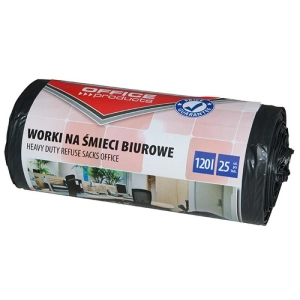 Worki OFFICE PRO. mocne LDPE 120l 25szt. czarne-626565