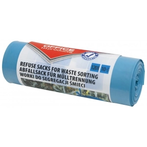 Worki OFFICE PRO. do segregacji makulatury mocne LDPE 120l 10szt. niebieskie-628077