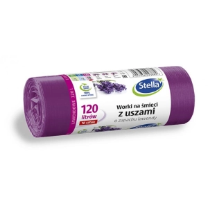 Worki na śmieci STELLA z uszami zapach lawendy 120 l 10 szt.-671431