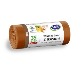 Worki na śmieci STELLA do segregacji odpadów bio 35 l 20 szt. brązowe-671386