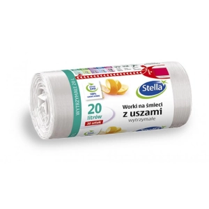 Worki na śmieci STELLA z uszami 20 l 30 szt. białe-671388