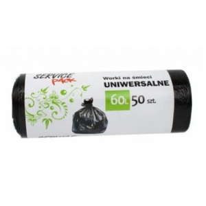 Worki na śmieci STELLA HDLD 60l. 50szt. - czarne