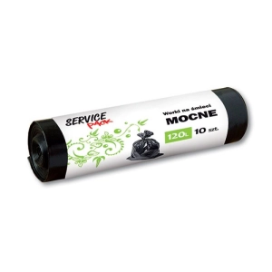Worki na śmieci STELLA LDPE mocne 120l. 10szt. - czarne