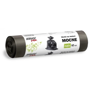 Worki na śmieci STELLA LDPE mocne 240l. 10 szt. - czarne