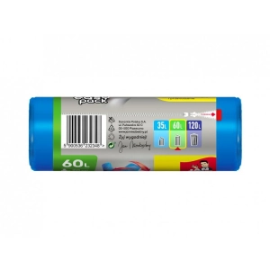 Worki na śmieci JAN NIEZBĘDNY Easy Pack 60l. 20szt. - niebieskie-233213