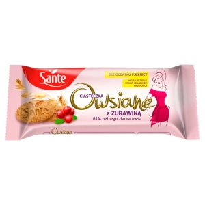 Ciastka SANTE owsiane 135g. - żurawina