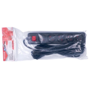 Przedłużacz OFFICE PRODUCTS 5 gniazd 5m z uziemieniem i wyłącznikiem - czarny-233545