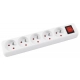 Przedłużacz OFFICE PRODUCTS, 5 gniazd, 5m, z uziemieniem i wyłącznikiem, biały-627782