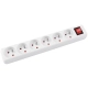 Przedłużacz OFFICE PRODUCTS, 6 gniazd, 5m, z uziemieniem i wyłącznikiem, biały-627788