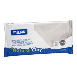Glina rzeźbiarska masa MILAN 400g. naturalna - biała