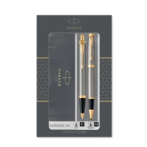 Zestaw PARKER IM Brushed Metal GT pióro kulkowe + długopis 2093217