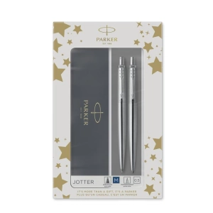 Zestaw PARKER Jotter stalowy CT długopis + ołówek automatyczny 2093256-234356