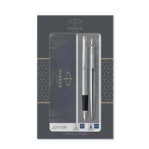 Zestaw PARKER Jotter stalowy CT pióro wieczne + długopis 2093258