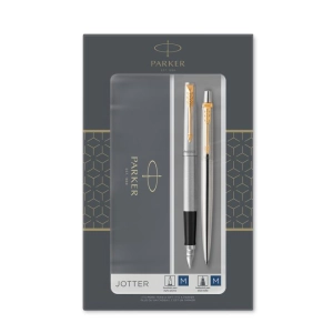Zestaw PARKER Jotter stalowy GT pióro wieczne + długopis 2093257
