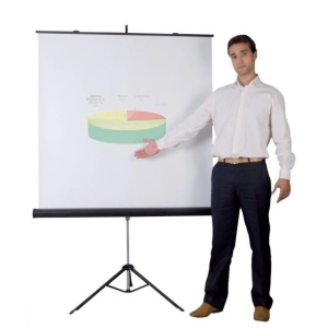 Ekran projekcyjny BI-OFFICE na trójnogu 1520x1520mm biały
