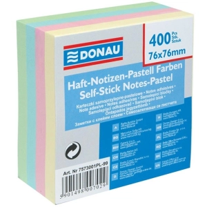 Karteczki samop. DONAU 76x76 400k. pastelowy-617360