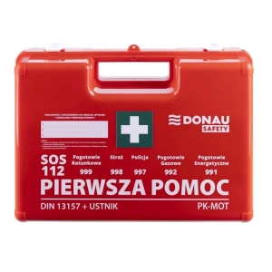 Apteczka pierwszej pomocy DONAU SAFETY plastikowa K-15.2 +A - pomarańczowa