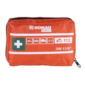 Apteczka pierwszej pomocy DONAU SAFETY samochodowa materiałowa DIN MINI - pomarańczowa-234598