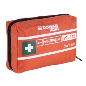 Apteczka pierwszej pomocy DONAU SAFETY samochodowa materiałowa DIN MINI - pomarańczowa-234602