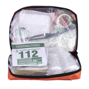 Apteczka pierwszej pomocy DONAU SAFETY samochodowa materiałowa DIN MINI - pomarańczowa-234603