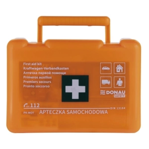 Apteczka pierwszej pomocy DONAU SAFETY samochodowa plastikowa BD DIN - pomarańczowa-234615
