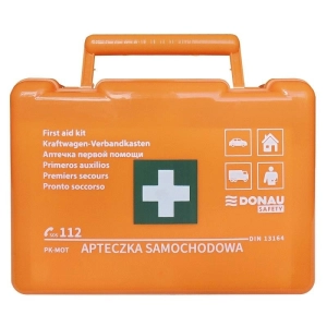 Apteczka pierwszej pomocy DONAU SAFETY samochodowa plastikowa BD DIN - pomarańczowa