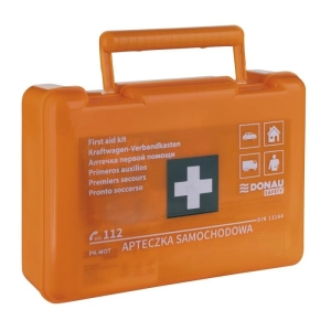 Apteczka pierwszej pomocy DONAU SAFETY samochodowa plastikowa BD DIN - pomarańczowa-234617
