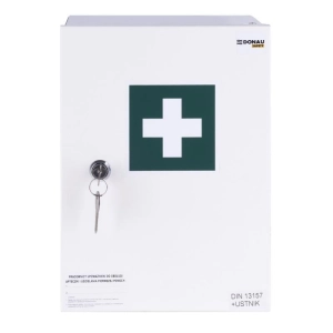 Apteczka pierwszej pomocy DONAU SAFETY ścienna metalowa 30.2" +A - biała