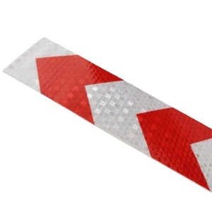 Taśma ostrzegawcza IDEA HOME odblaskowa klejąca 50mm x 5m - biało / czerwona-234748