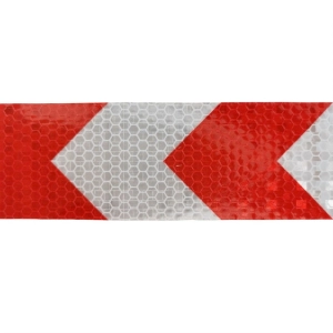 Taśma ostrzegawcza IDEA HOME odblaskowa klejąca 50mm x 5m - biało / czerwona-234749