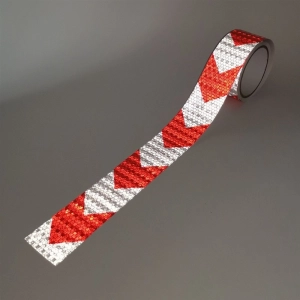 Taśma ostrzegawcza IDEA HOME odblaskowa klejąca 50mm x 5m - biało / czerwona-234756