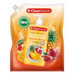 Mydło w płynie CLEAN HANDS antybakteryjne 300ml. - owoce tropikalne