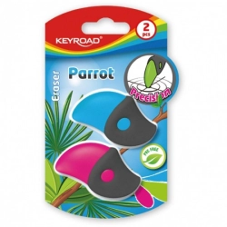 Gumka do ścierania KEYROAD Parrot 2szt. blister mix kolorów