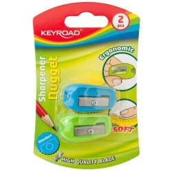 Temperówka KEYROAD Nugget plastikowa podwójna 2szt. blister mix kolorów-626774