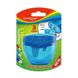 Temperówka KEYROAD plastikowa potrójna blister mix kolorów-626777