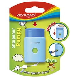 Temperówka KEYROAD Pumpy-Up plastikowa pojedyncza blister mix kolorów-626805