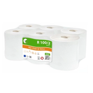 Ręcznik w roli CLIVER biały 19cmx130m-161178