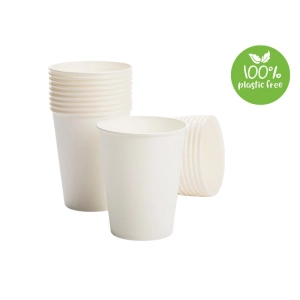 Kubek papierowy PLASTIC 0% 250ml. op.60 - biały -235421