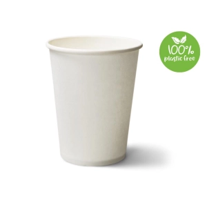 Kubek papierowy PLASTIC 0% 250ml. op.60 - biały -235422